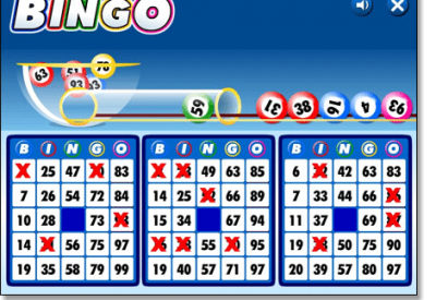 screen of online bingo gameplay